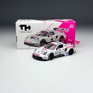 TH 1/64 Porsche 911 GT3 R #123 Static Alloy Diecast Car Model Toy Birthday Gift