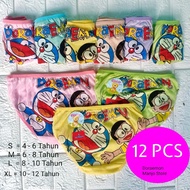 Manjo - 12 PCS Celana dalam anak Perempuan Murah 1 Lusin Umur 3 4 5 sampai 12 Tahun -Kancut Anak-CD