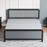 Metal Bed Frame Single Foldable Bed Single Reinforced Fo Delivery To SG lding Wood Board Lunch Break Simple Single Double Iron Bed Household Economical 单人床