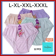 12PCS Celana Dalam Wanita Bordir Bunga Elastis Adem CD BUMIL Bordir Bunga Kembang GROSIR CD WANITA D