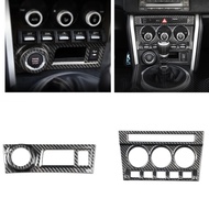 2PCS Engine Start Stop Ignition Button Sticker Cover CD Air Panel Switch Frame Trim For Subaru BRZ T