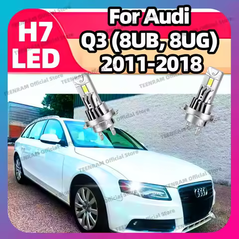 2x H7 LED Headlight 6000K Front Headlamps 30000LM Car Bulb For Audi Q3 8UB 8UG 2011 2012 2013 2014 2