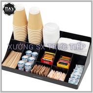 High-quality mica cup pleated shelves, cup pleated trays for milk tea shops, coffee shops, beverage 