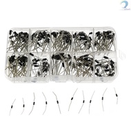 200PCS Diode Assortment Kit 10 Values Rectifier/Schottky Diode 1N4001-1N4007-1N5819 Assorted Set wit