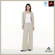 [ANDAR Korea] Ice Fluid Wide Pants | Cooling UV Protection Wide Leg Pants | Lightweight Quick-Dry El