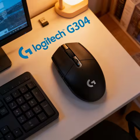 Logitech G304 LIGHTSPEED Wireless Gaming Mouse HERO 12K DPI 6 Programmable Buttons 250H Battery for 