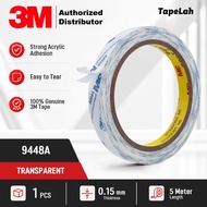 3M 9448A Double Sided Tape Tissue Thin Easy Tear Double Tape Strong Adhesive 5m Roll DIY Craft Paper