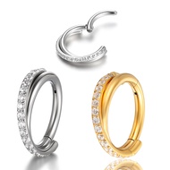 Titanium Alloy Seamless Nose Ring Diaphragm Male Female Piercing Nose Ring z12.04