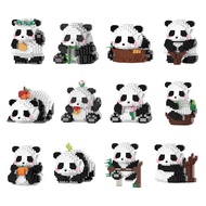 Panda flower building blocks Diamond Small Particle Toys Educational Assembled Building Blocks
