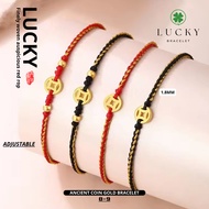 LUCKY BRACELET - ANCIENT COIN GOLD BRACELET ORIGINAL HANDMADE QUALITY ADJUSTABLE