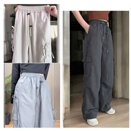 【READY STOCK AT Johor】 Hotgirl⭐Women's cargo pants wide-leg style long pants (S-2XL)size