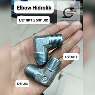 Hydraulic Elbow (90) 1/2" NPT x 5/8" JIC (MB-MJ)