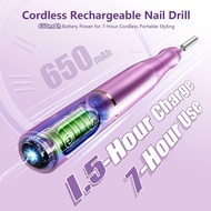 Cordless Nail Drill Electric Rechargeable File Kit, Professional Efile Acrylic Gel Nail Polish Remov