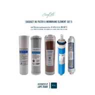 EasyKet ™ RO FIlter & Membrane Element Set 5 ชุดไส้กรองและเมมเบรนสำหรับระบบ RO ชุดที่ 5 แบบมี LIQUAT