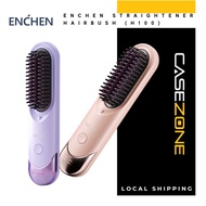Enchen Hair Straightener Brush for Women Portable Hair Straightener Comb with 4 Temps USB-C Recharge