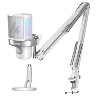 MAONO ไมโครโฟนไร้สาย DM40ไร้สาย AI RGB สำหรับเล่นเกมไมโครโฟนคอนเดนเซอร์การรับส่งข้อมูลแบบสองทิศทางมี