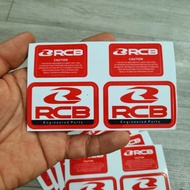 Set of 4 RCB fork stickers, red oil tank for fork legs, fork oil tank