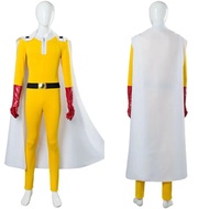 Anime One Punch Man Cosplay Saitama Costume Jumpsuits Outfit Full Sets Custom Made Halloween Carnival Suit