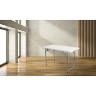 LOCAL789 Tree O Multipurpose Table Half Fold Nicholas-03 Model Size 122x60x49/61/74 Cm. (4 Feet) Whi