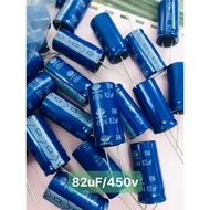 Set of 5 genuine Daewoo 82uf/450v capacitors