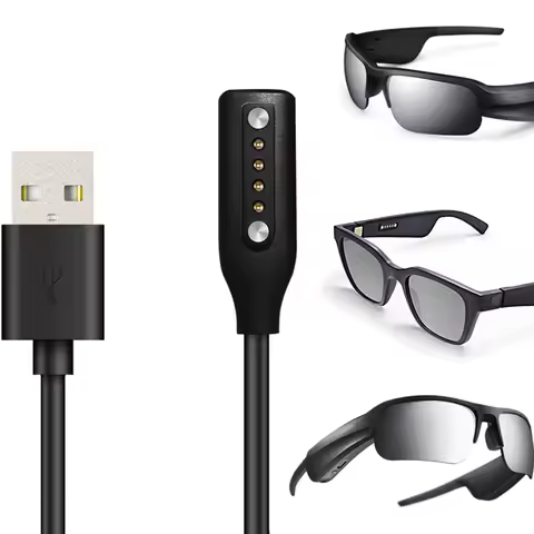 Smart Glasses Charger Adapter Charging Cable Cord Wire for Bose Frames Alto S M L Rondo Soprano Teno