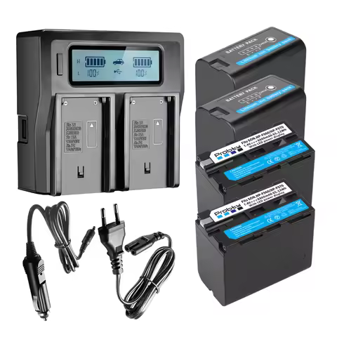8800mAh/6200mAh NP-F970 NP-F960 NP-F770 Power Indicator Battery Batterie +Ultra Fast LCD Dual Charge