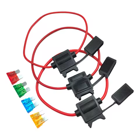 32V ATC Medium Blade Fuse Holder Waterproof for ATC/ATO Inline with 16/14/12AWG Wires - Selectable 5