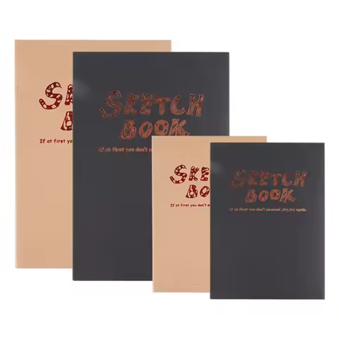 Thick Sketchbook 120 Blank Sheets for Sketching Kraft Cover A4 A5 Sketch Books