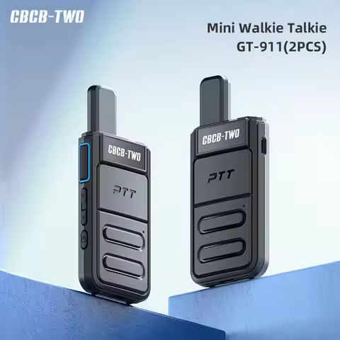 CBCBTWO GT-911 Mini Walkie Talkie Portable Ultra-thin PMR/FRS License-free Two Way Radio Type C Char