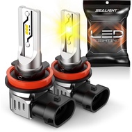 SEALIGHT H11 LED Fog Light Bulbs Yellow, 12000LM H8 H16 H11 Yellow LED Fog Light Bulb 600% Brightnes