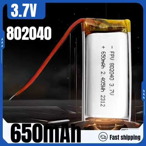 NEW802040 3.7V 650mAh Li-Polymer Rechargeable Lithium Batteries for Smart Bracelet Audio Speaker Han