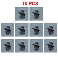 Fisherman Hat 10PCS Big Brimmed Sun Hat Outdoor Climbing Hat Fishing Cap Hat+detachable Face Mask Su