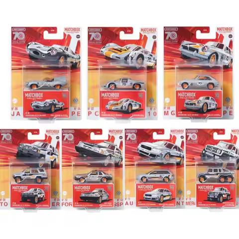 Original Matchbox 70th Anniversary Premium 1:64 Diecast Metal Cars JAGUAR Posche 910 Match Box Merce
