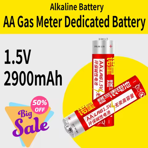 New AA Gas Meter Dedicated Battery 1.5V 2900mAh Alkaline Cell for AA Natural Gas Meter Battery