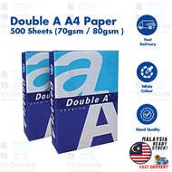 Double A A4 Paper 70gsm/80gsm (1 ream)