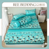 Bộ ga giường thun lạnh 4 món R337 in 3D REE Bedding đủ size drap trải nệm
