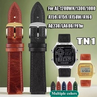 1200 Cow leather Strap 18mm For Casio AE-1200WH/1300/1000/A159W-N1 A158W/A168/f91w/ AQ-230 LA-680 Co