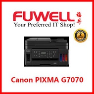 Canon PIXMA G7070 Refillable Ink Tank Printer (Print/Scan/Copy/Fax)[Promo Free NTUC $30 Voucher till 13 Nov 2022]