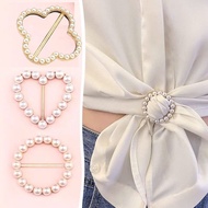 3pcs Multi-use Waist Cincher & Pearl Bow Brooch Set - Pin Clip Hijab Magnet