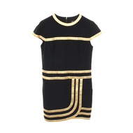 【二手，A級】香奈兒 (Chanel) 連身裙，Coco標誌，聖甲蟲紐扣，短袖，毛巾布，P61799V44569，絲棉連身裙，女士，二手 A級