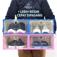 Abbaware Shoe Box/Kotak Kasut /Stackable Shoes Rack/ Shoe Storage Box/ Shoe Cabinet/ Kabinet Kasut/ Rak Kasut