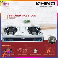 Dapur gas stainless steel Dapur gas butterfly Tungku dapur gas ⚘Khind IGS1516 Infrared Gas Stove☂