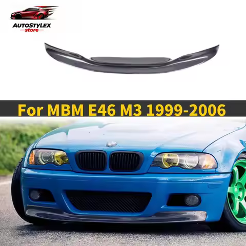 For BMW E46 M3 Front Lip CSL Style Front Lip Carbon Fiber Front Bumper Spoiler Lip for BMW E46 M3 19