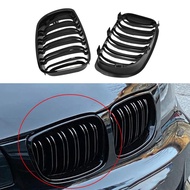 Front Bumper Kidney Grille Gloss Black Double Slat Hood Racing Grills For BMW 1 Series E81 E82 E87 E