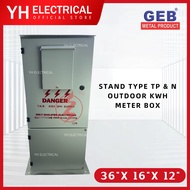GEB Three Phase 3phase Outdoor KWH Meter Box (Metal) 36” x 16” x 12” inch weatherproof kotak besi be