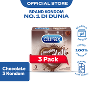 Durex Chocolate Kondom Gerigi Kondon Pria Rasa Cokelat Bergerigi 3s - Condom Textured