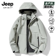 Jaket jaket jip JEEP lelaki musim bunga dan musim panas 2025 jaket kasual lelaki bersaiz besar tahan