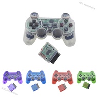 d2d_ecommerce Transparent Color Wireless Controller 2.4G Vibration Controle Gamepad for Sony  2