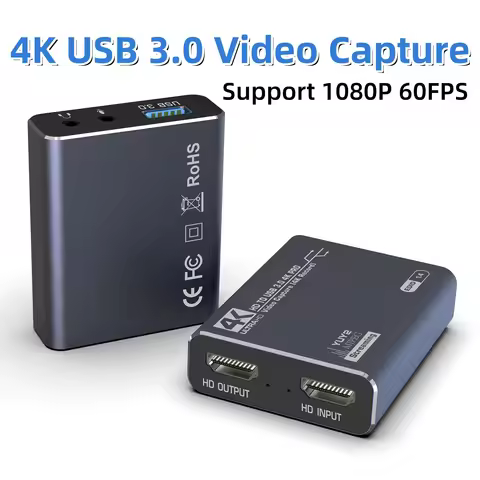 4K HDMI-compatible Video Capture Card for Streaming 1080P 60FPS USB 3.0 Game Recording Nintendo Swit