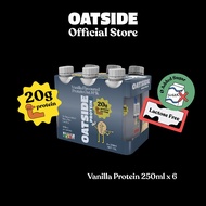 [Exp Feb26] OATSIDE Protein Vanilla Oat Milk 250ml x 6- 20g Protein Drink, 3000mg BCAA, Dairy Free